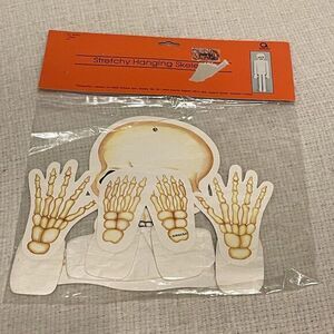 Vintage Halloween Skeleton Die Cut 1970's Amscan 31 Inch‎ Paper Bones Skull